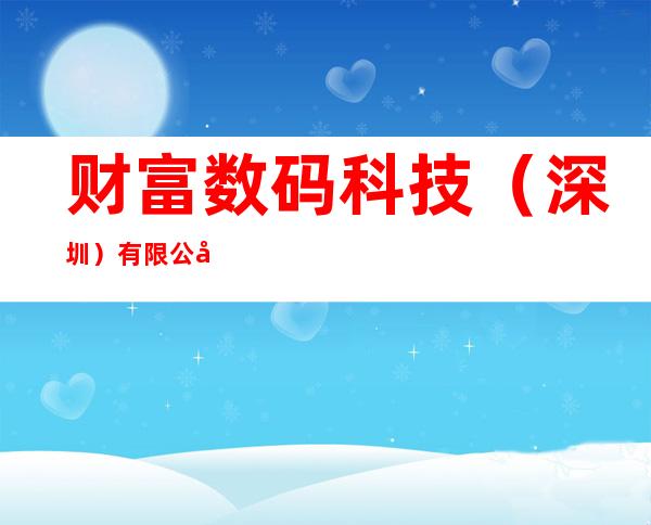 财富数码科技（深圳）有限公司
